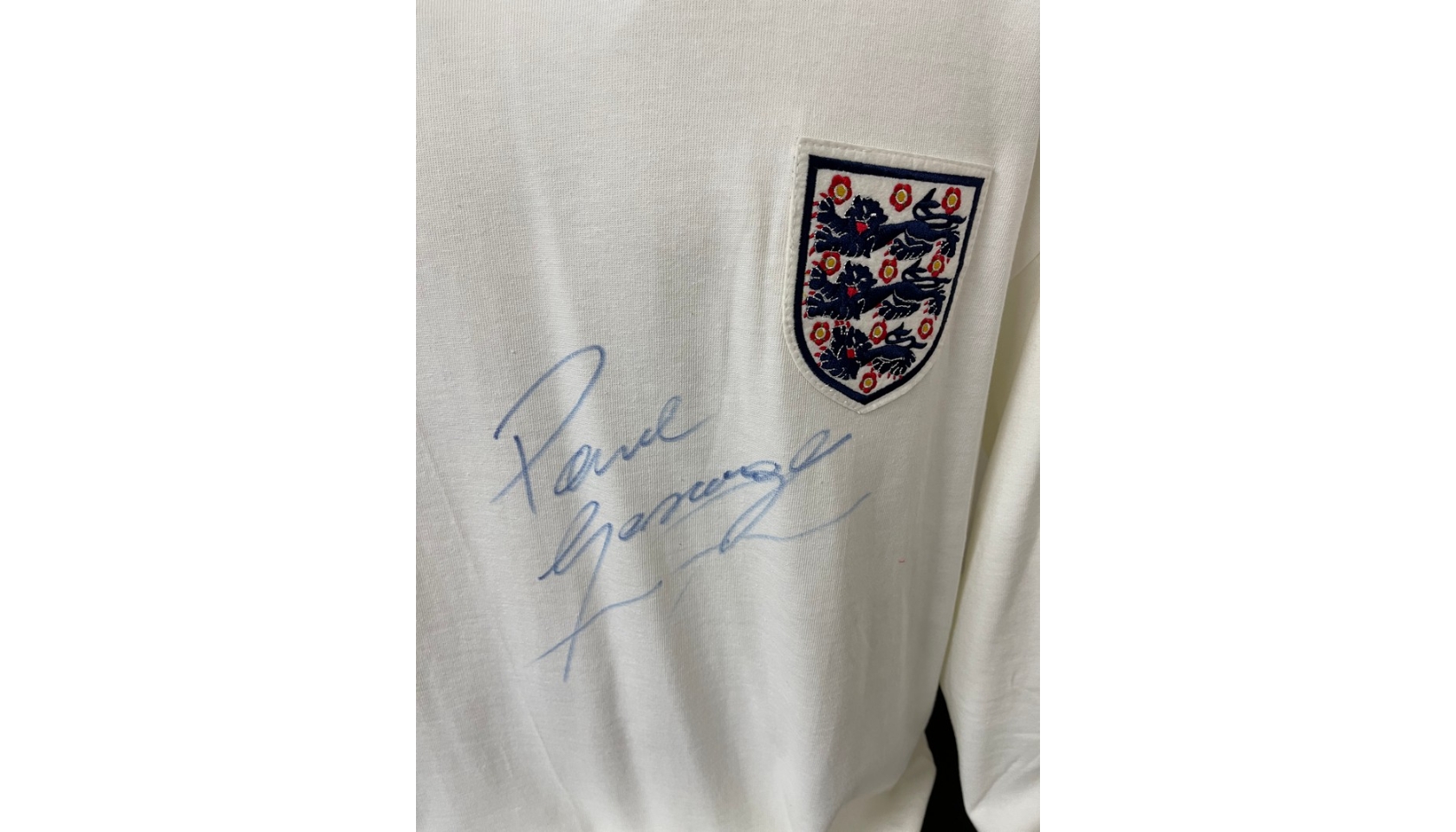 Paul Gascoigne ha autografato la maglia da calcio 2021-22 dei Rangers.  Cornice Deluxe