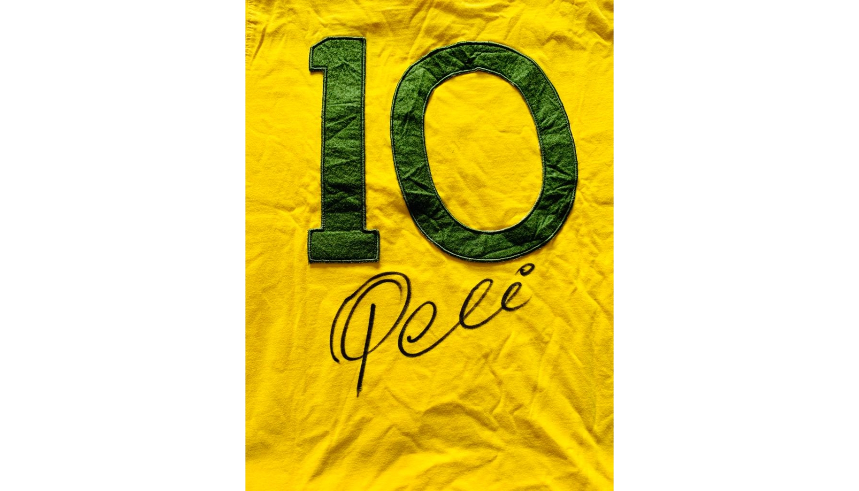 Pele's Brazil Signed Retro Shirt, 1970 - CharityStars