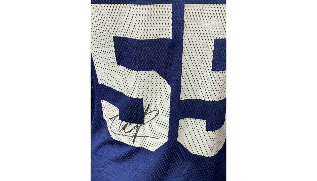 55 LaVAR ARRINGTON New York Giants NFL LB White Mint Throwback Jersey