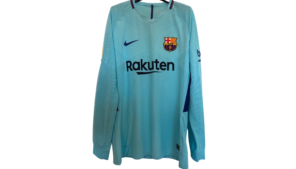 Messi's Barcelona Match-Issued Shirt, UCL 2017/18 - CharityStars