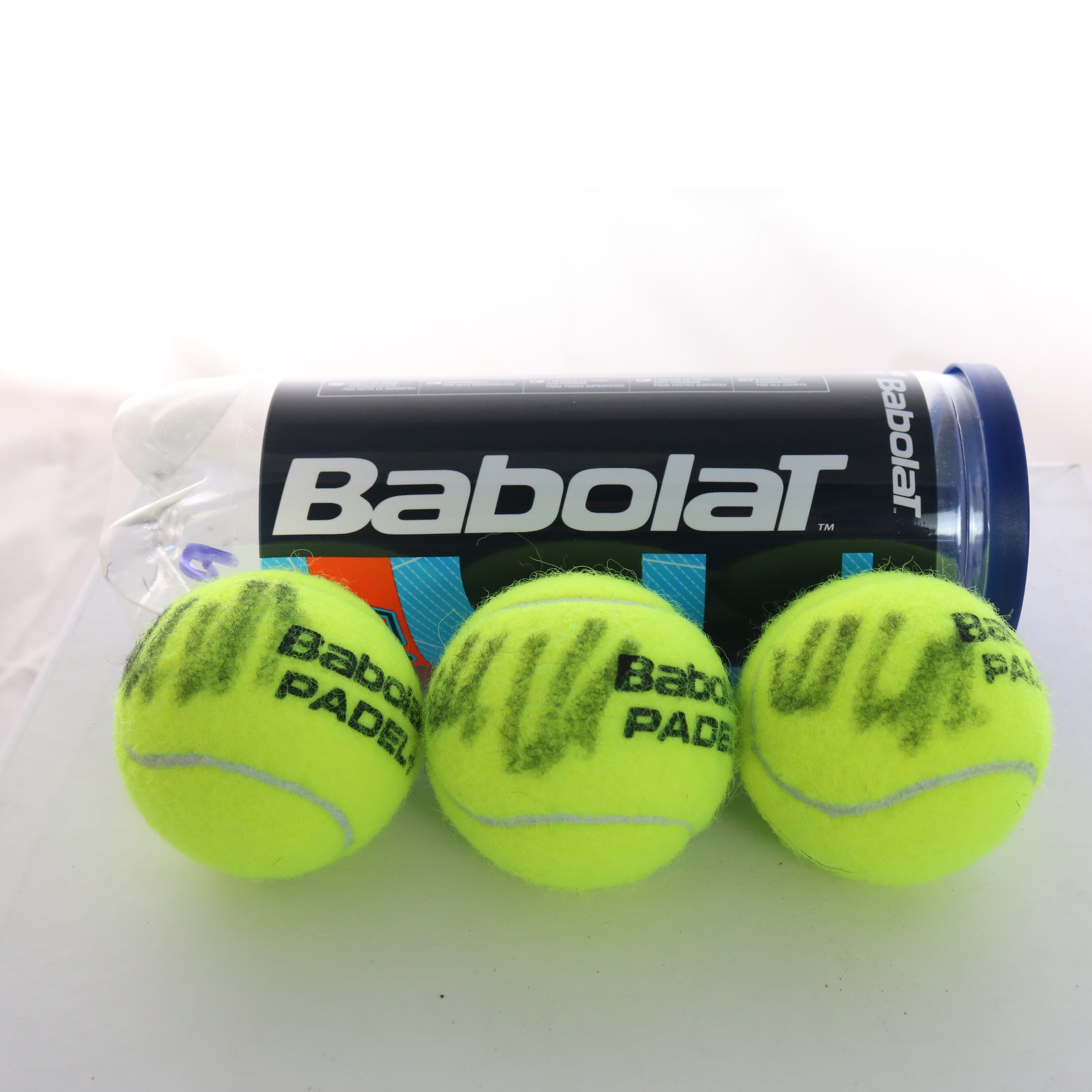 Set of Three Babolat Padel Balls Signed by Galli CharityStars