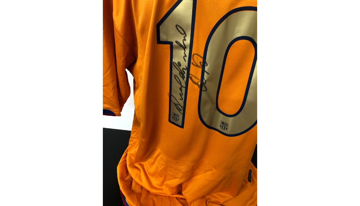 Ronaldinho's Official Barcelona Signed Shirt, 2006/07 - CharityStars