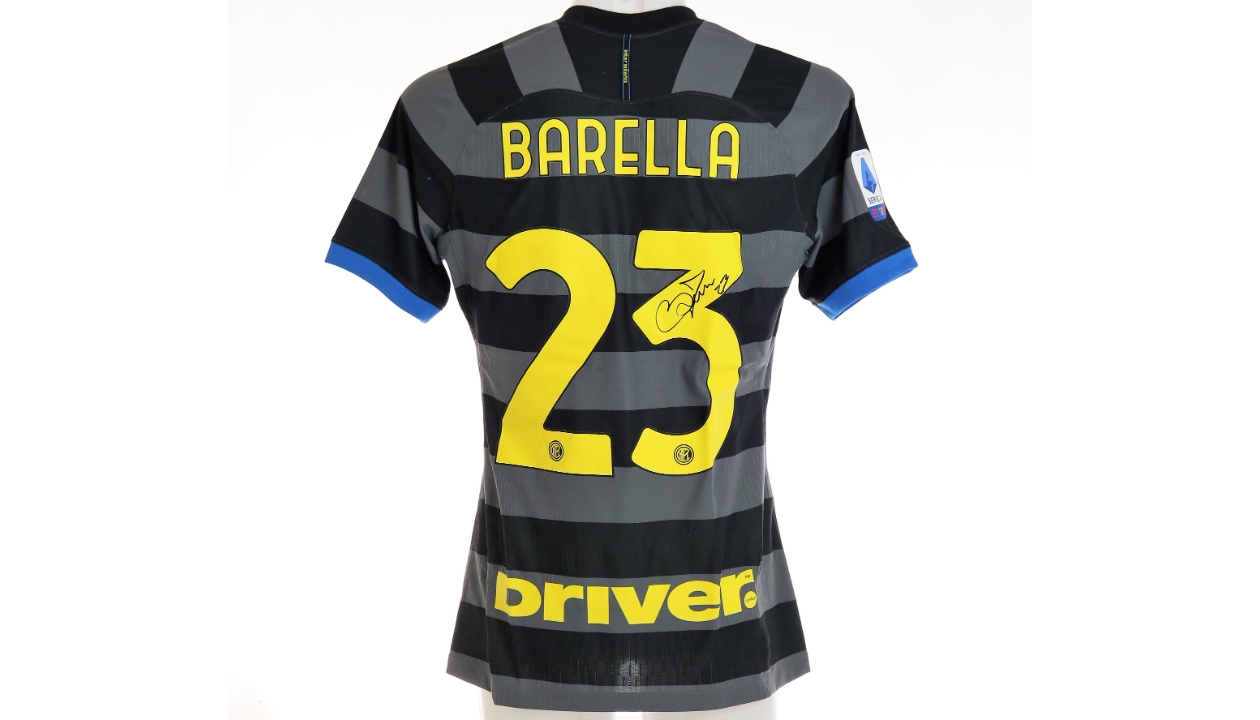 Barella's Inter Signed Match Shirt, 2020/21 - CharityStars