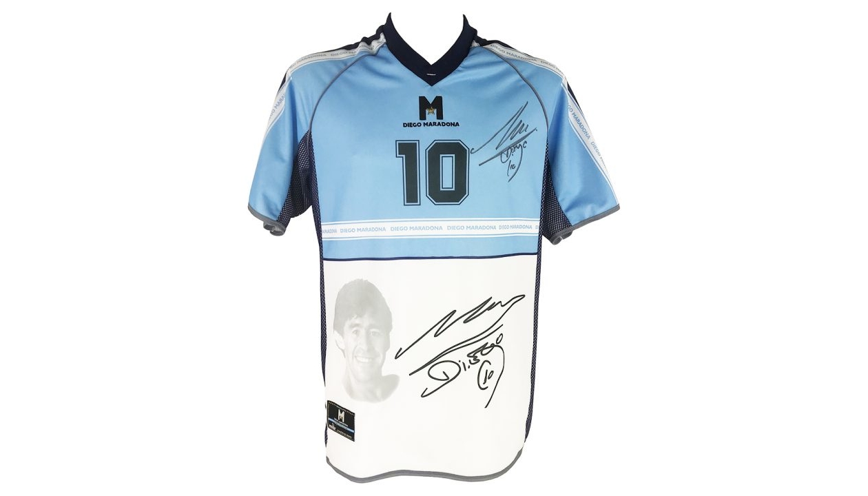 Maglia celebrativa da collezione di Diego Armando Maradona