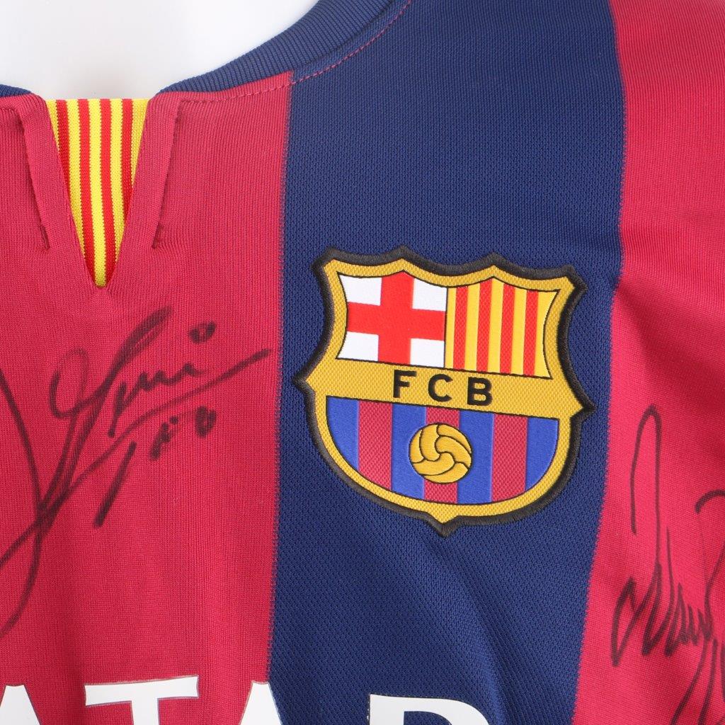 Lionel Messi FC Barcelona Signed Shirt from the historic 2014-2015 treble  season - CharityStars