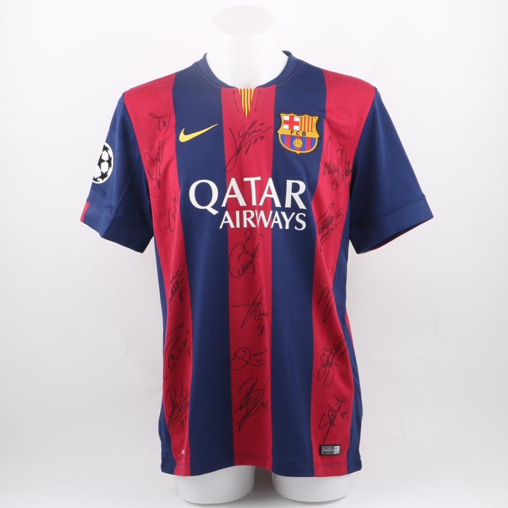 FC Barcelona Team Signed, Official Basketball Shirt - CharityStars