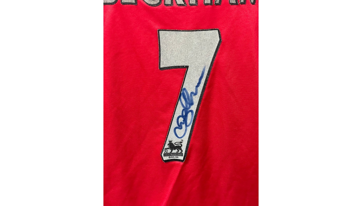 Beckham's Official Manchester United Signed Shirt, 1999/00 - CharityStars