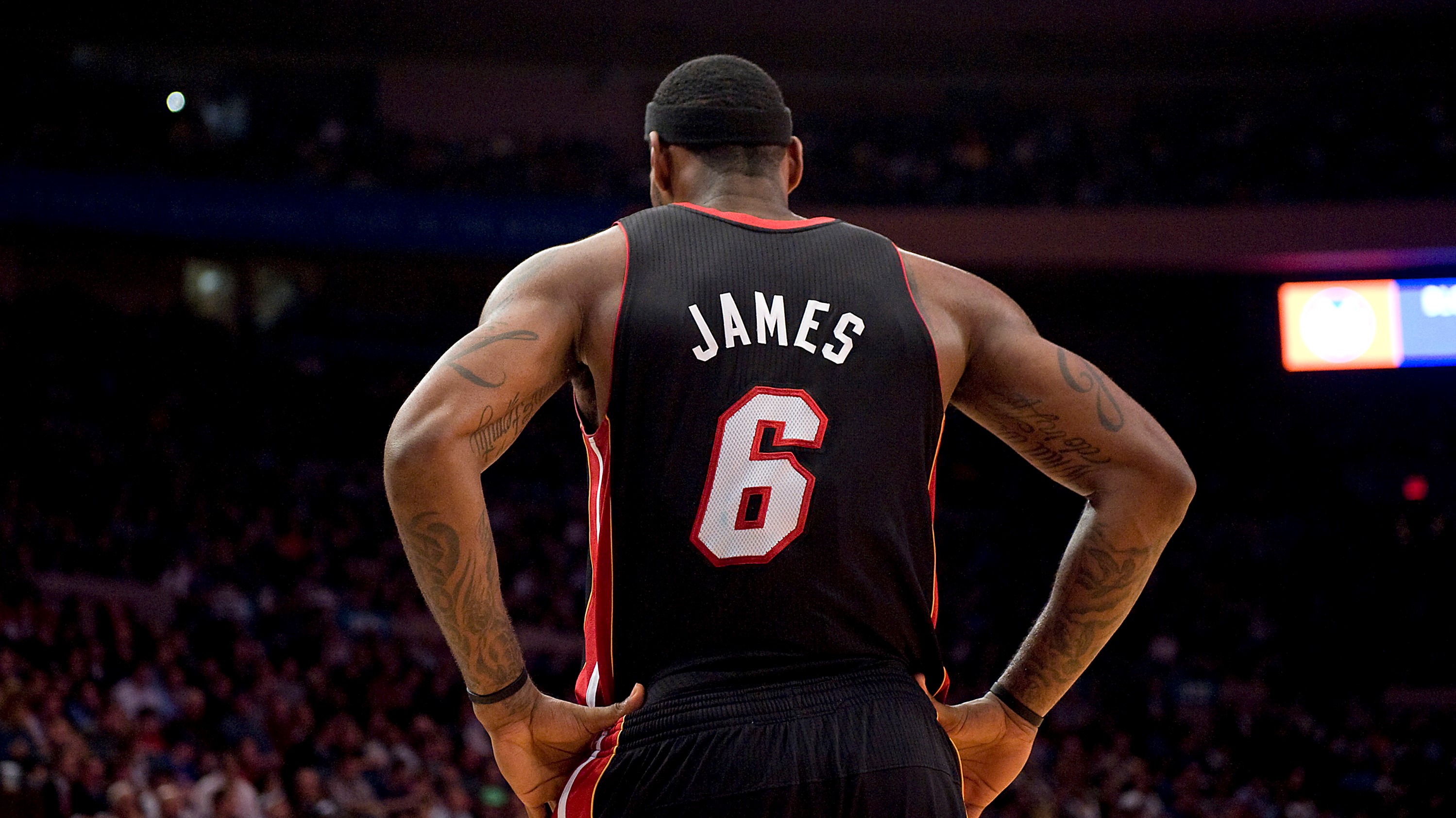 NBA, Shirts, Miami Heat Lebron James Stitched Warm Up Shooting Shirt Guc  L