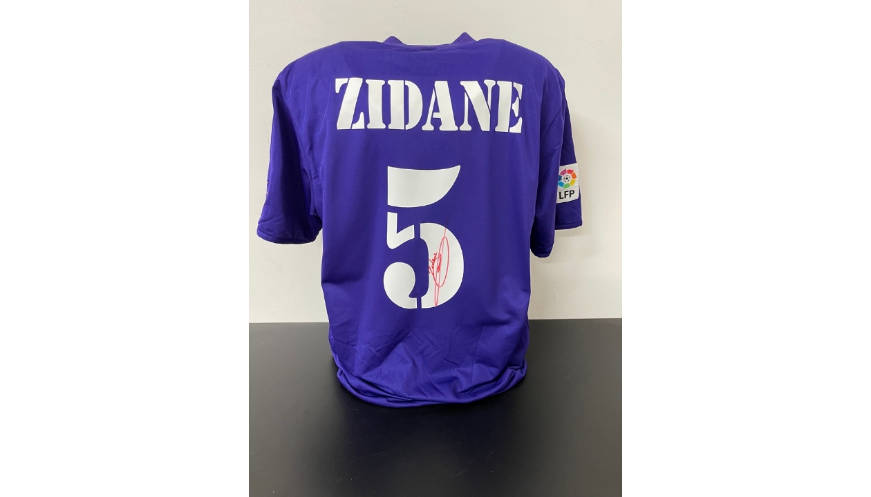 Zinedine Zidane Signed Real Madrid Shirt - 2002-03, Number 5 Autograph