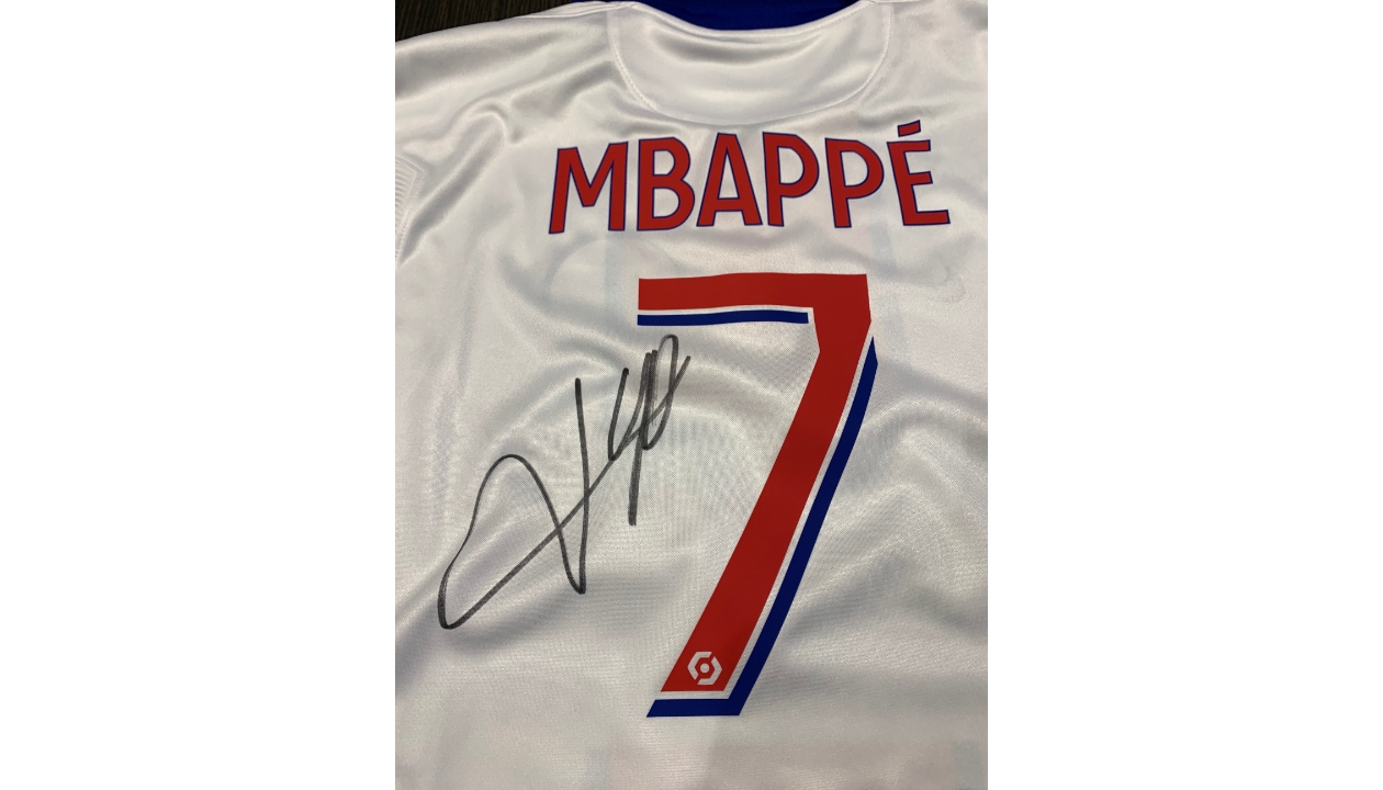 Mbappe's Official PSG Signed Shirt, 2021/22 - CharityStars