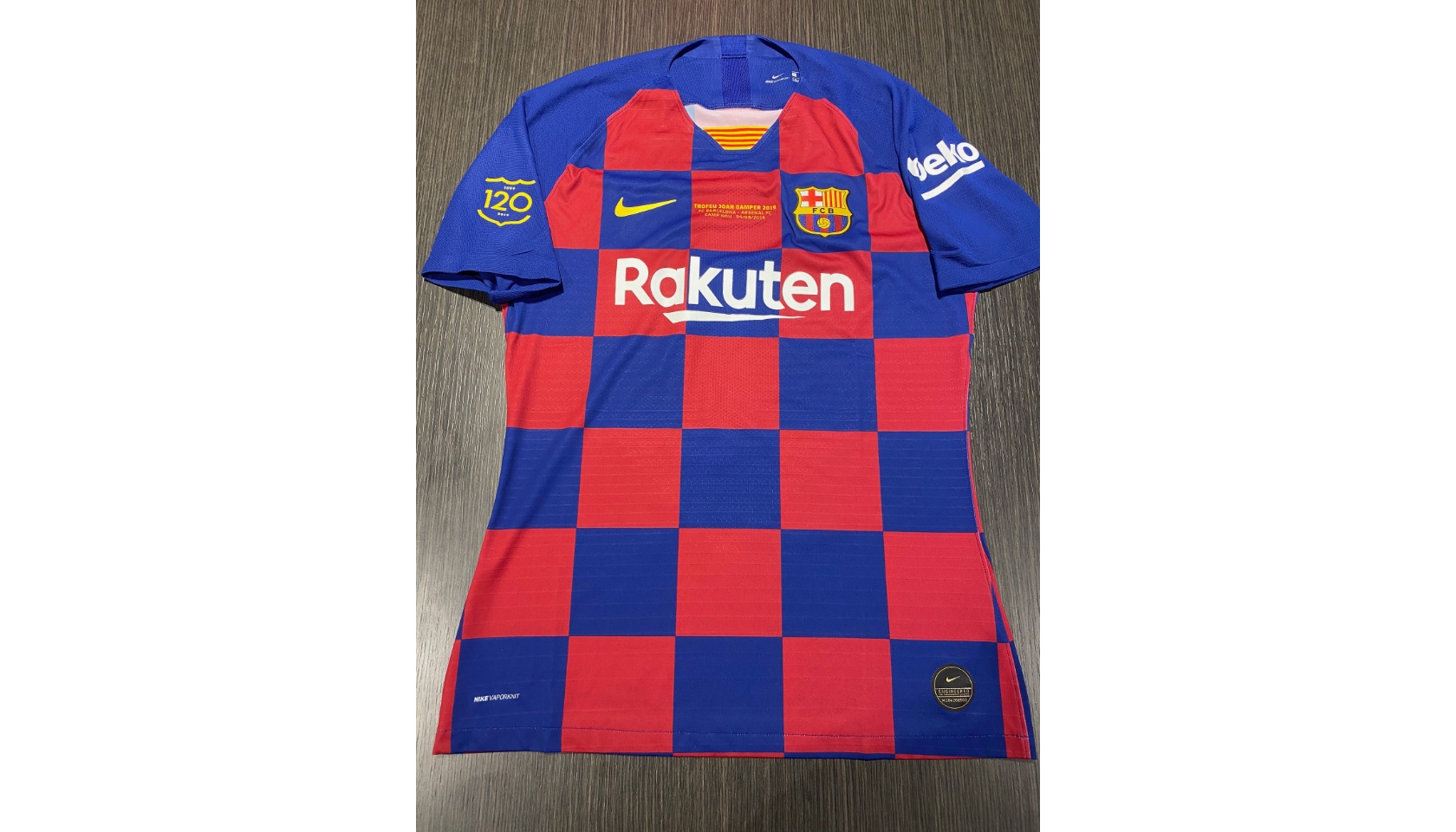 Lionel Messi's Barcelona Match-Worn 50th Gamper Trophy Shirt - CharityStars