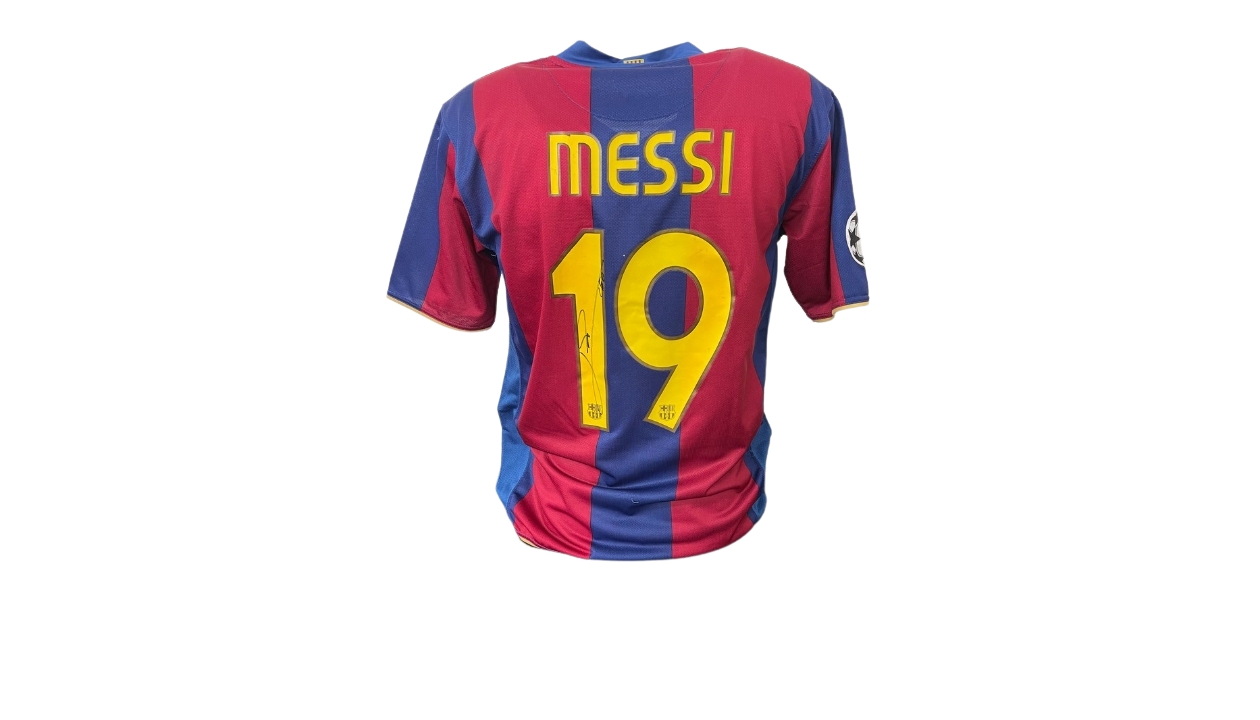 Messi Official Barcelona Signed Shirt, 2006/07 - CharityStars