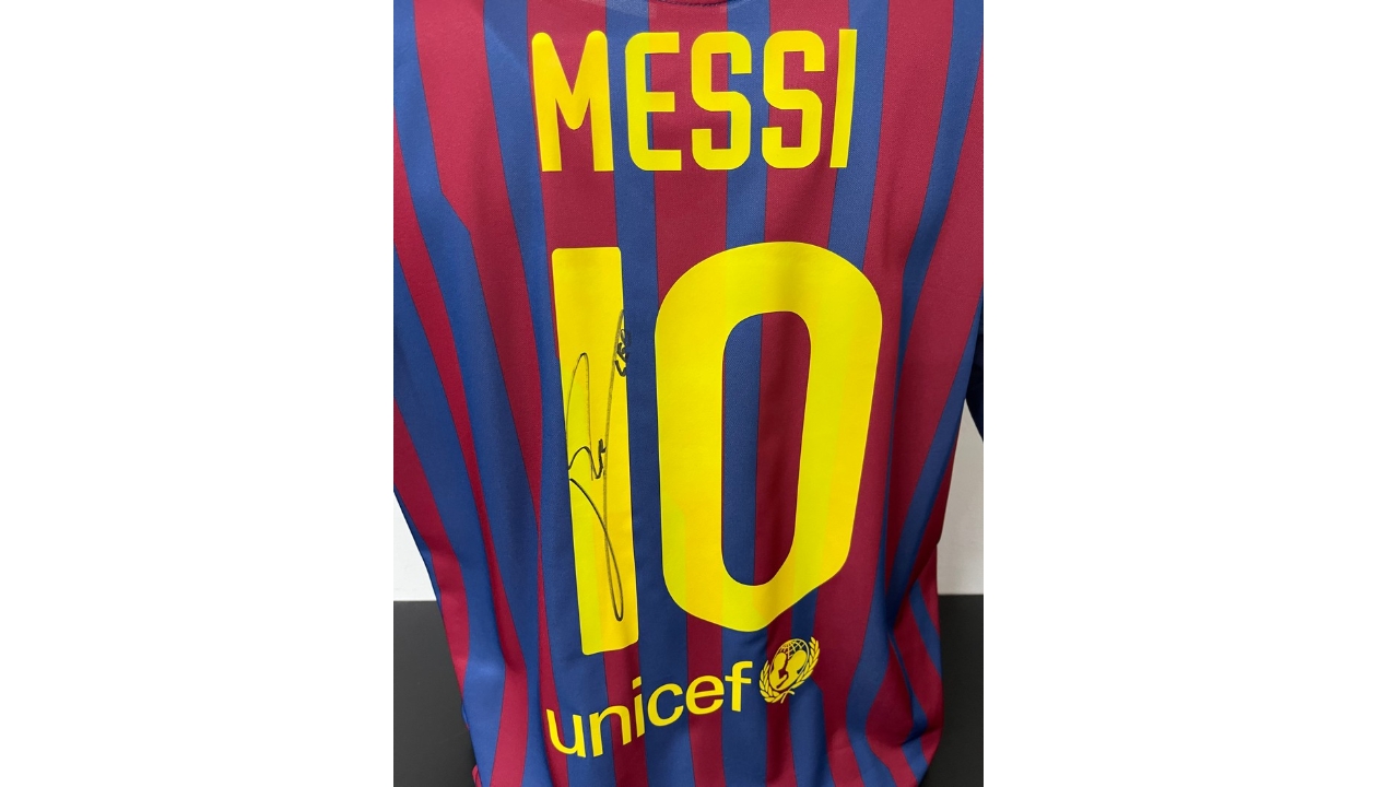 Messi's Official Barcelona Signed Shirt, 2010/11 - CharityStars