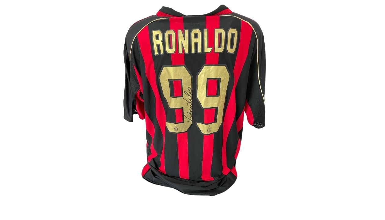 Ronaldo Official AC Milan Signed Shirt, 2006/07 - CharityStars