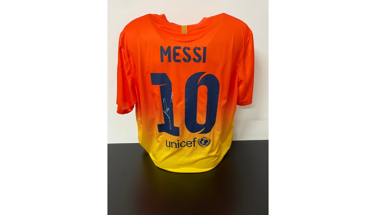 Messi's Official Barcelona Signed Shirt, 2012/13 - CharityStars