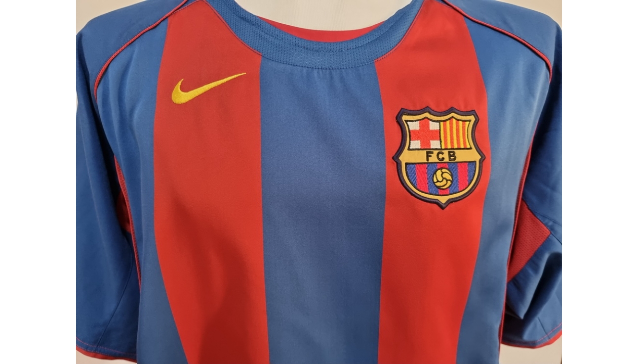 Ronaldinho's Official Barcelona Signed Shirt, 2004/05 - CharityStars