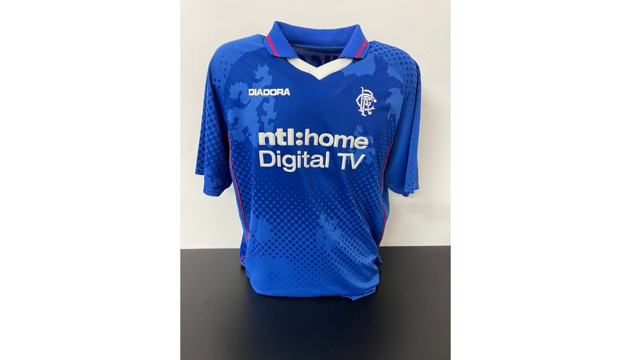 2002/03 Glasgow Rangers Home Football Shirt / Diadora Soccer Jersey