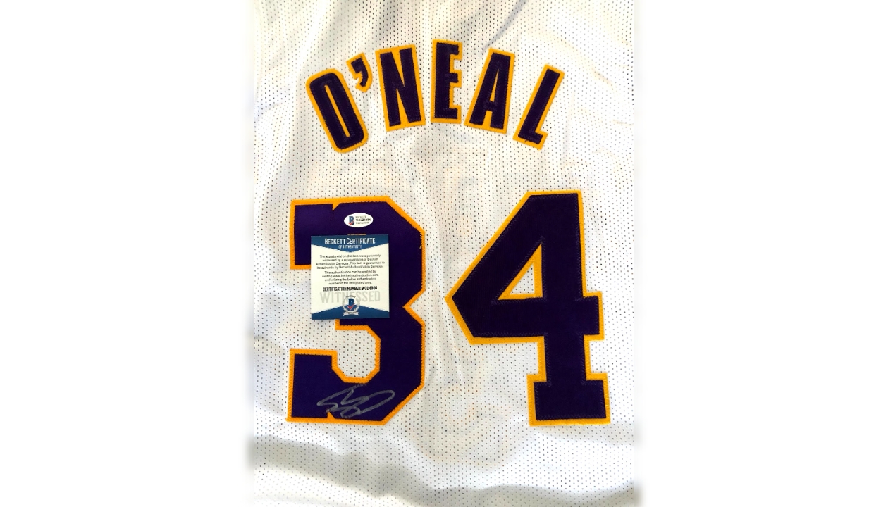 O'Neal's Official LA Lakers Jersey - Signed by Shaquille O'Neal and Kobe  Bryant - CharityStars
