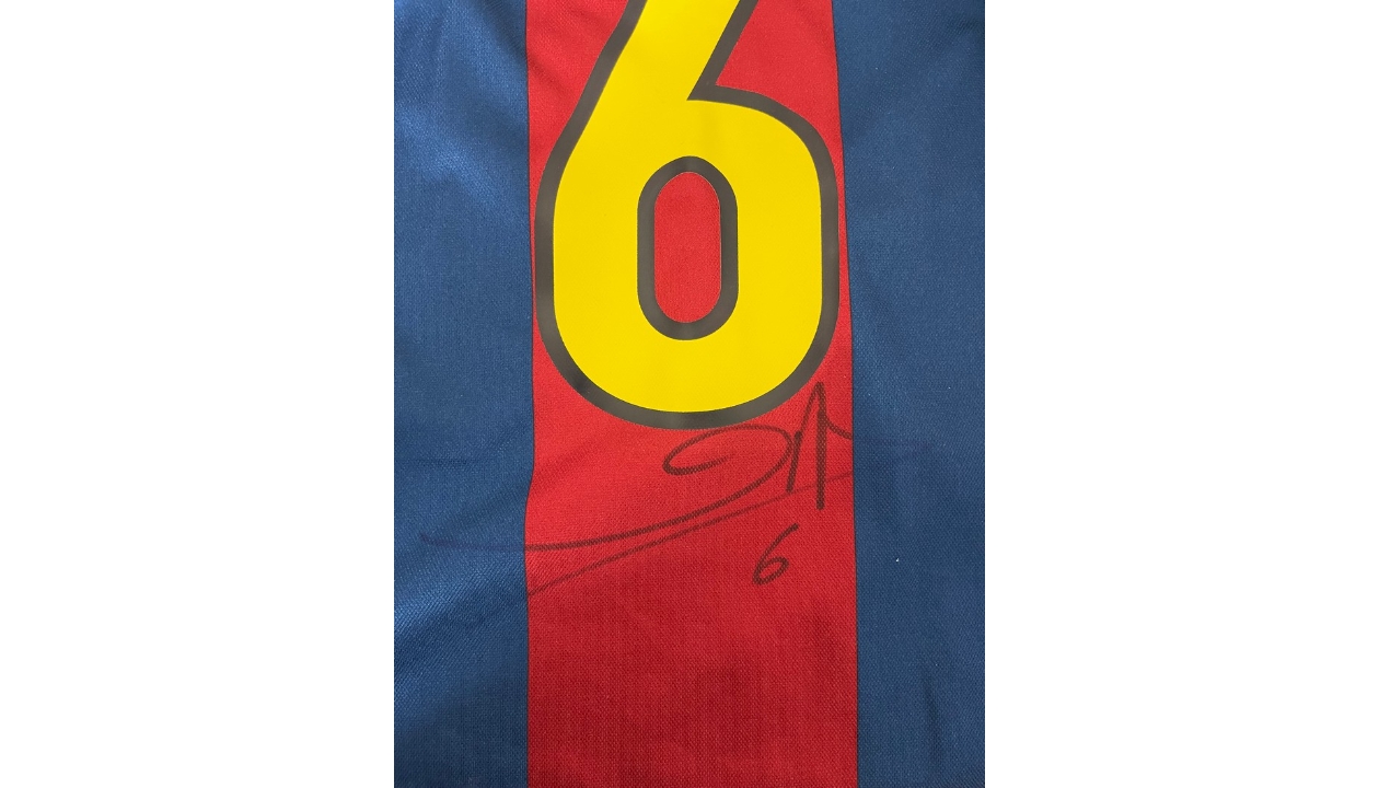 De La Pena's Official Barcelona Signed Shirt, 1998/99 - CharityStars