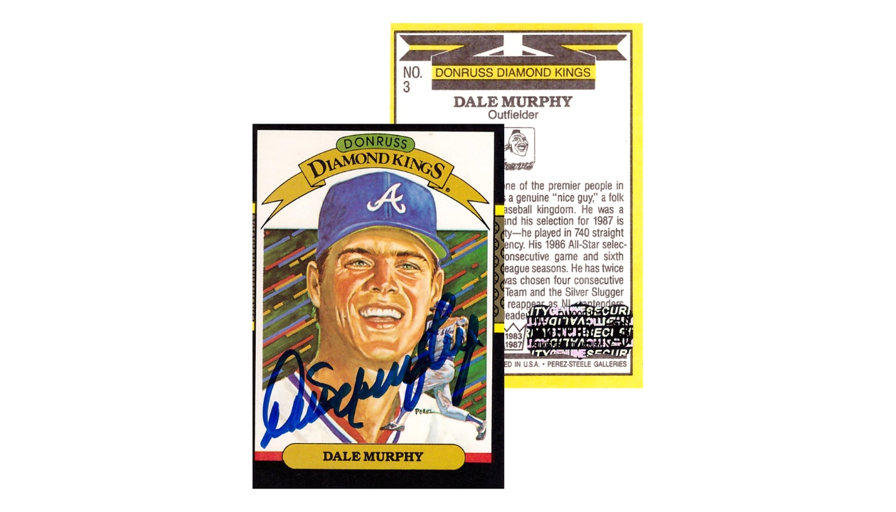 Autographed DALE MURPHY Atlanta Braves 1986 Topps Card - Main Line