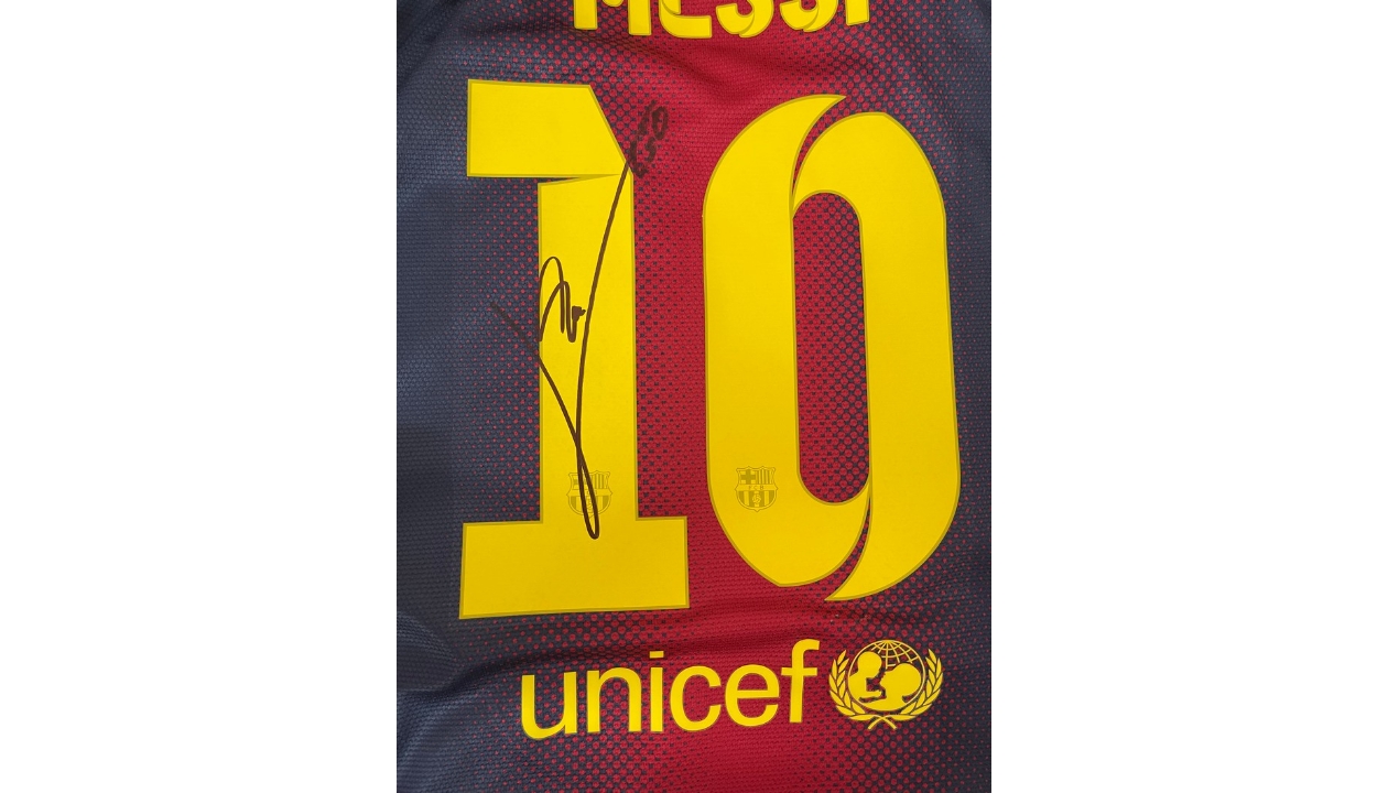 Messi's Official Barcelona Signed Shirt, 2012/13