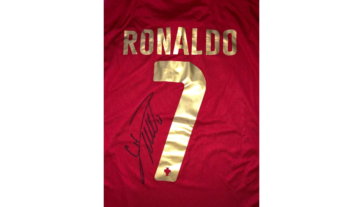 Ronaldo's Official Portugal Signed Shirt, 2020/21 - CharityStars