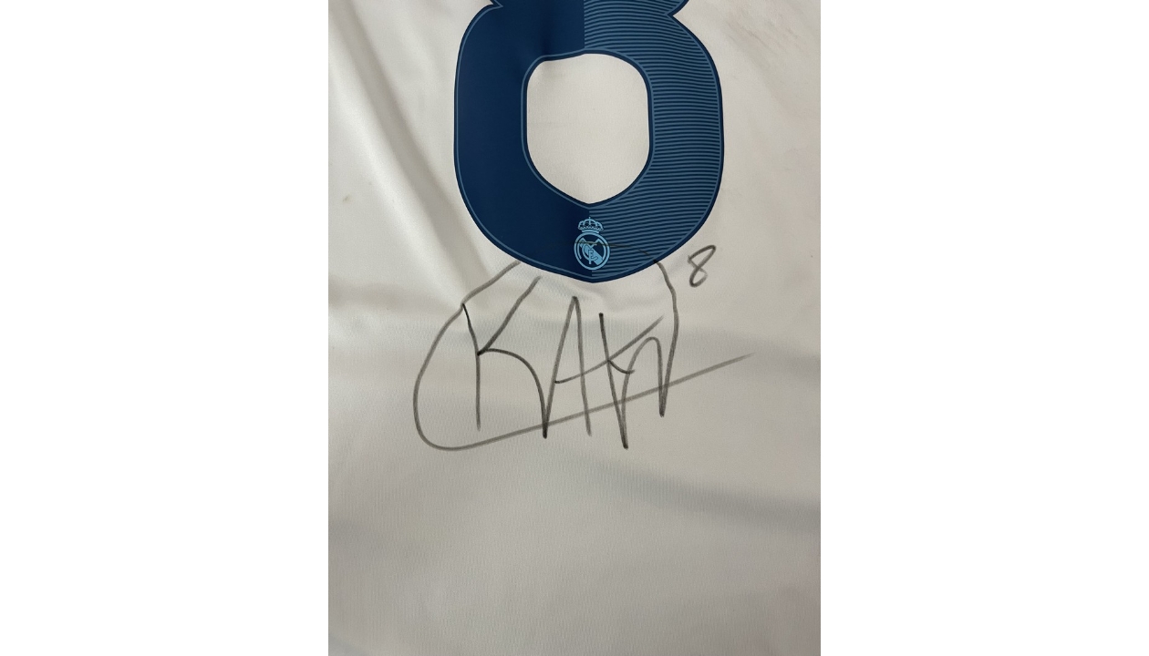 Framed Autographed/Signed Ricardo Kaka 33x42 Real Madrid White