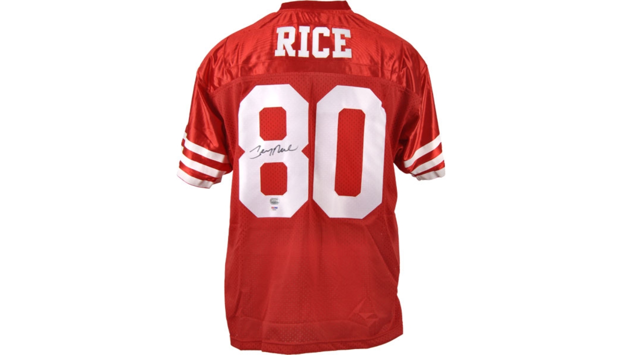 Jerry Rice Autographed and Framed San Francisco 49ers Jersey