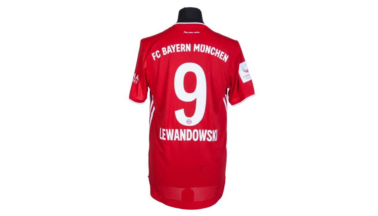 Robert Lewandowski Signed 20/21 Bayern Munich Adidas Jersey BAS