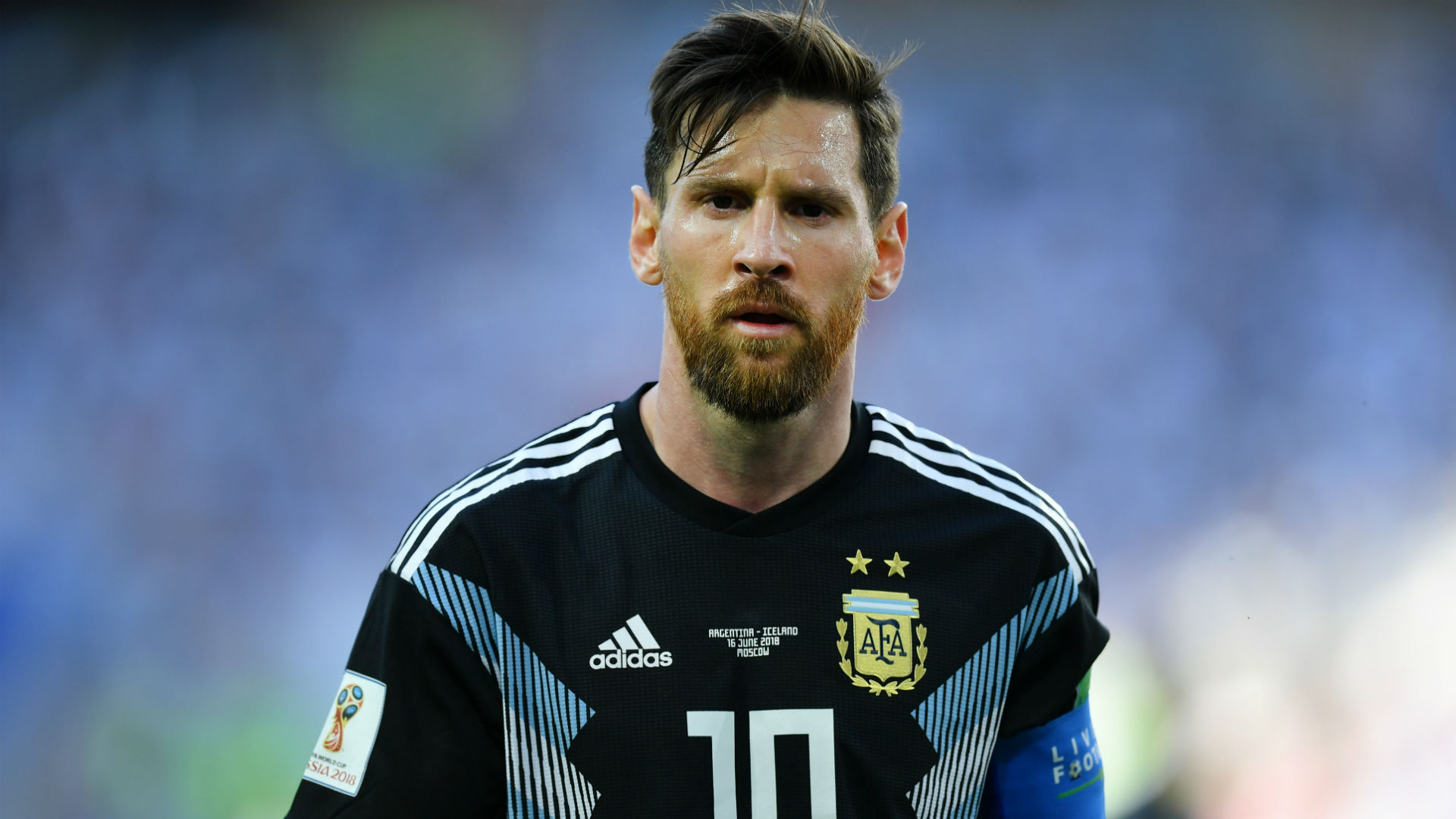 abeja Adviento patata Messi's Match Shirt, Argentina-Iceland 2018 - CharityStars