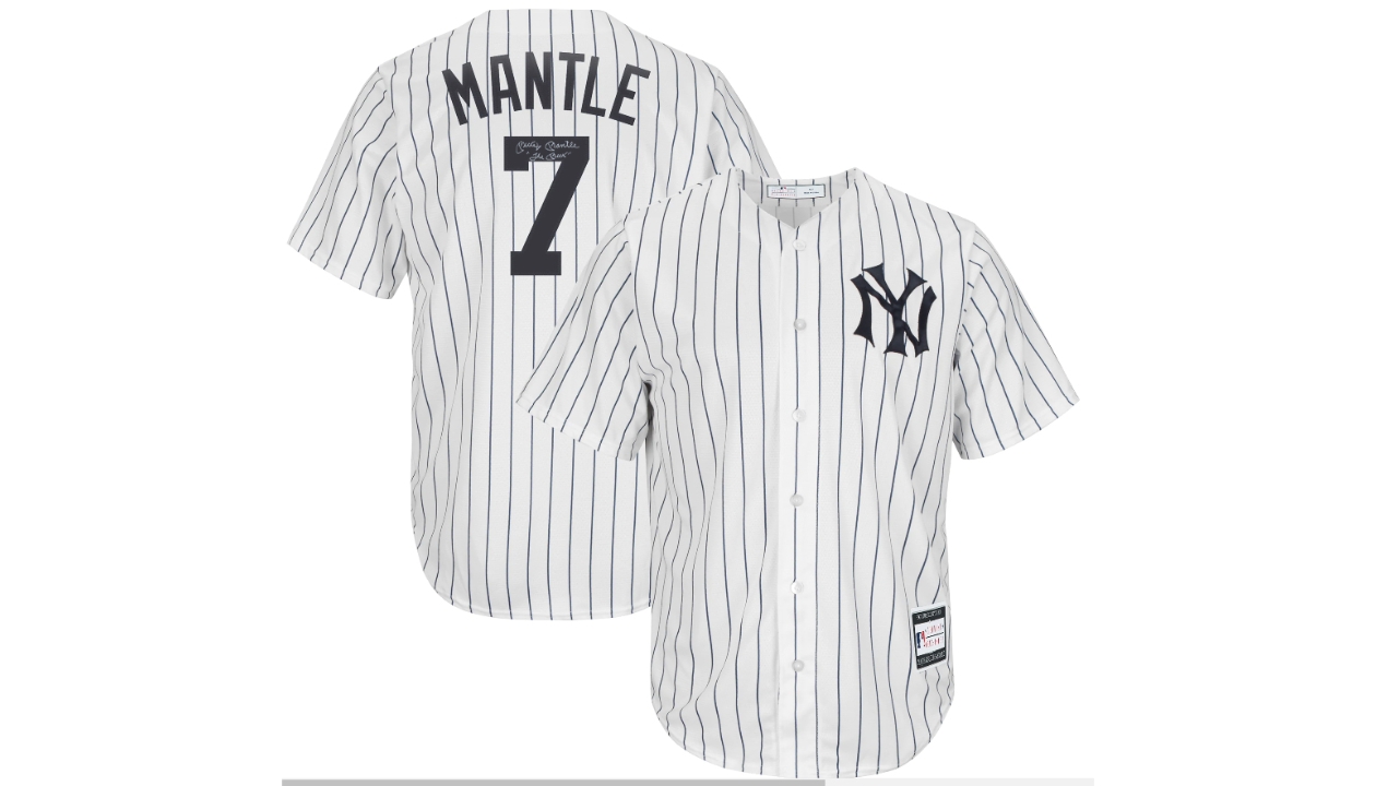 Mickey Mantle NY Yankees Jersey with Digital Autograph - CharityStars