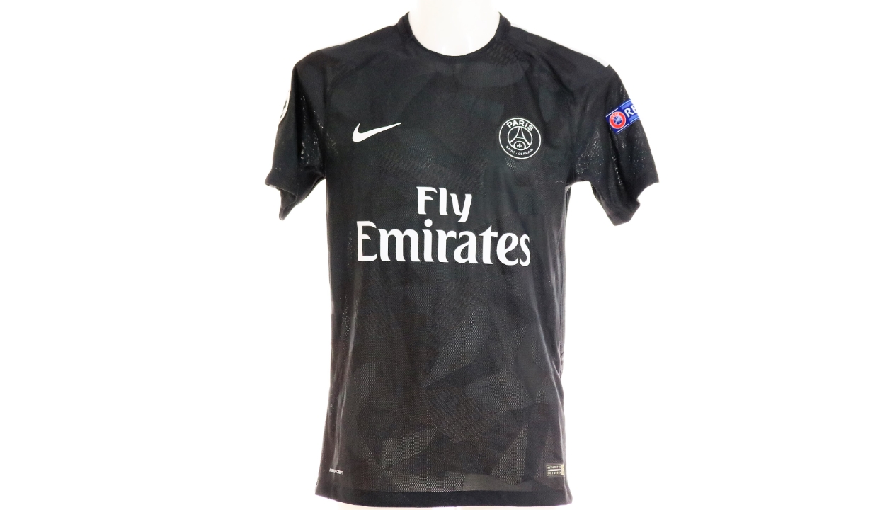 Paris Saint-Germain Nike 2017/18 Authentic Vapor Match Jersey - Black/Silver