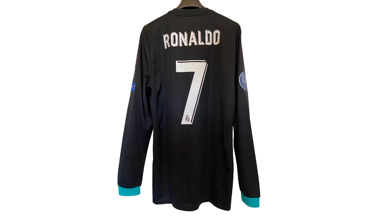 ADIDAS C. RONALDO REAL MADRID UEFA CHAMPIONS LEAGUE LS AWAY JERSEY 2017/18.  on eBid United States