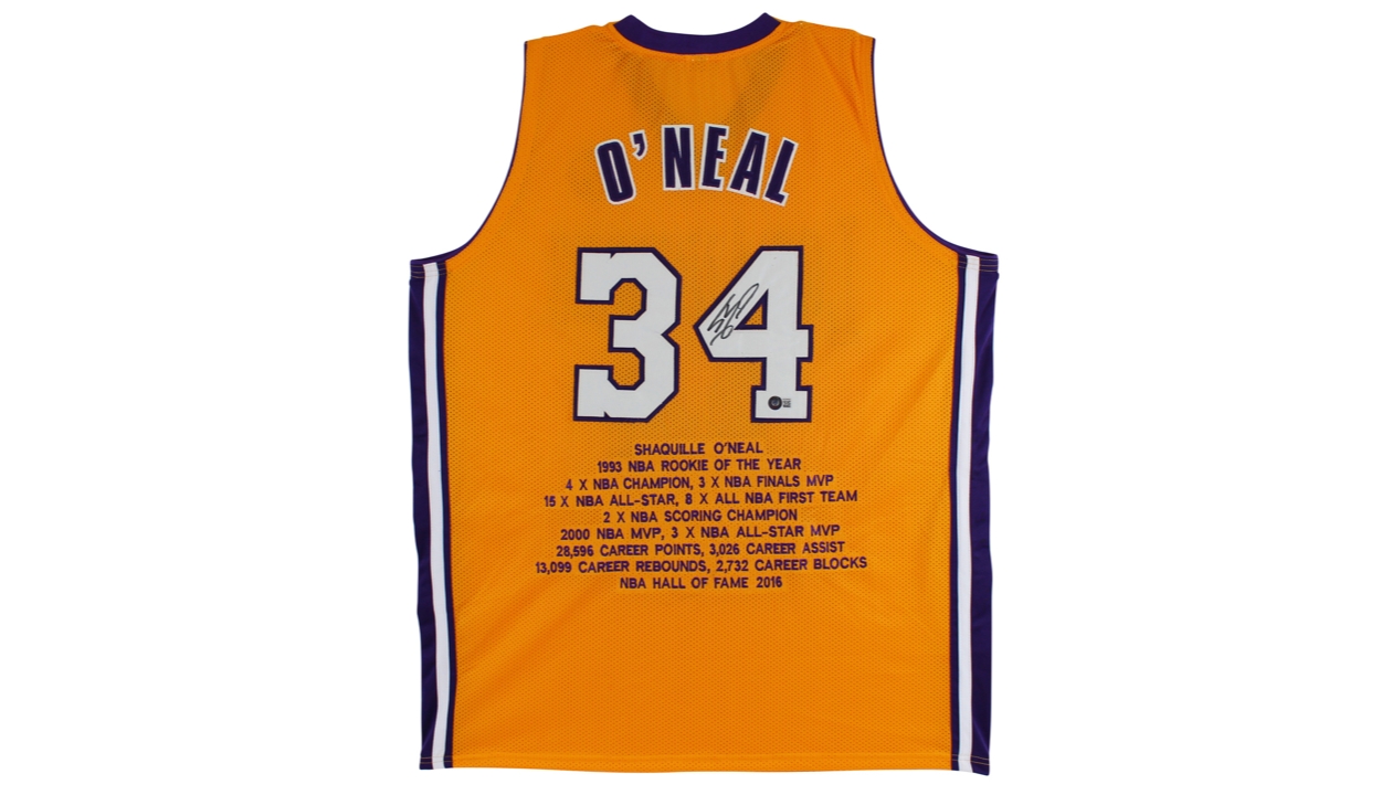 Shaquille O'Neal Official LA Lakers Signed Jersey - CharityStars