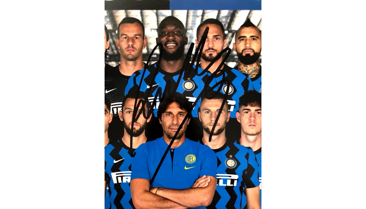 IM Scudetto Poster - Signed by Romelu Lukaku - CharityStars