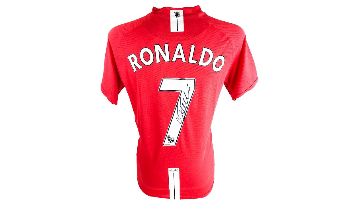 Cristiano Ronaldo Signed Shirt - Premier League Winner 2008 - CharityStars