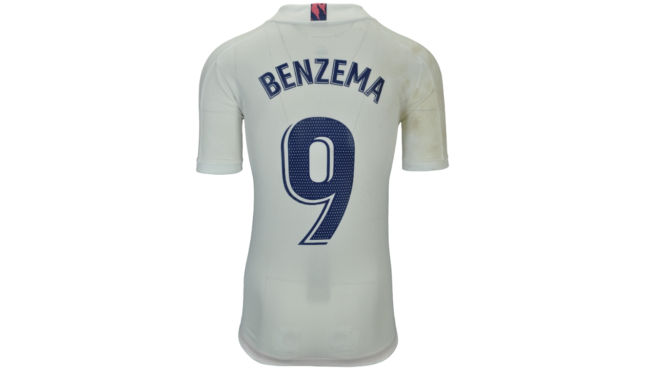 Benzema's Worn and Unwashed Shirt, Real Madrid-Sevilla 2021 - CharityStars