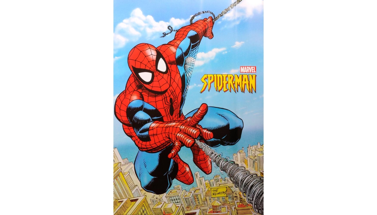 Poster promozionale originale e rarissimo di Spider-Man Marvel