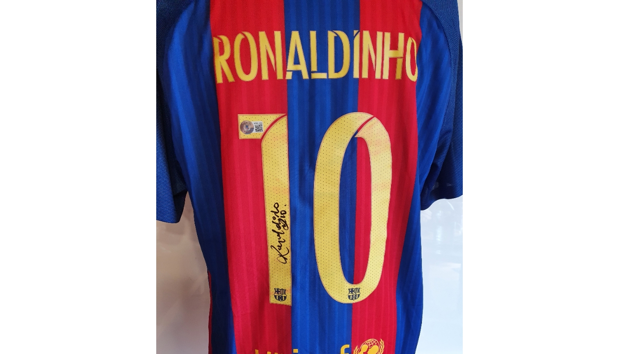 Ronaldinho's Official Barcelona Signed Shirt, 2006/07 - CharityStars