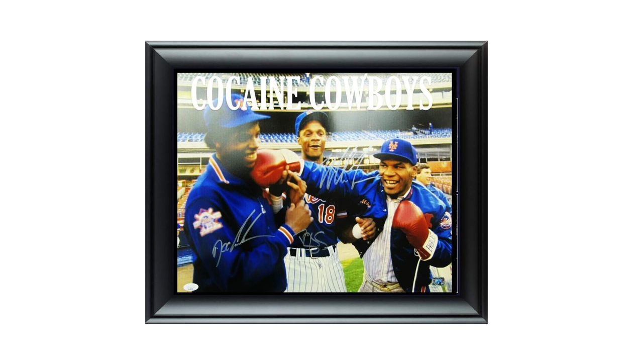 Autographed Darryl Strawberry Photograph - DOC GOODEN 