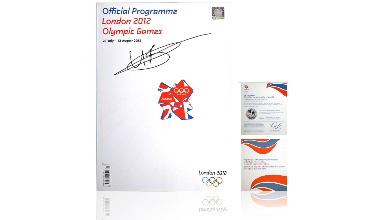 Usain Bolt Signed London 2012 Olympic Program - CharityStars