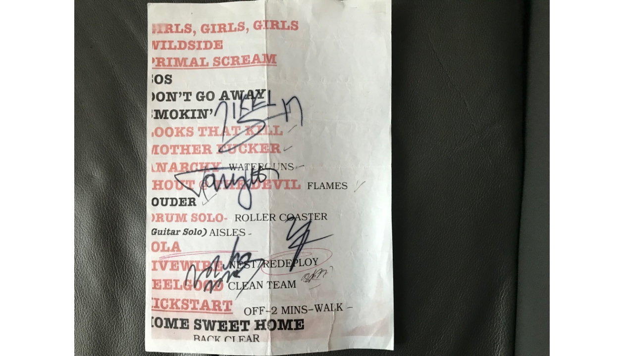 The Rolling Stones Fully Signed Setlist Certified