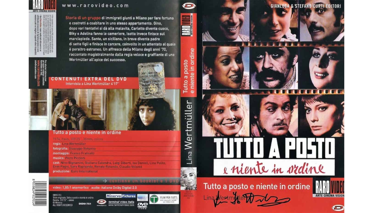 Tutto a posto niente in ordine DVD Signed by Lina Wertmuller - CharityStars