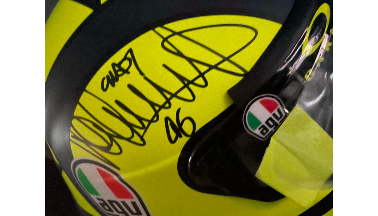 Signed Valentino Rossi Replica Helmet - CharityStars