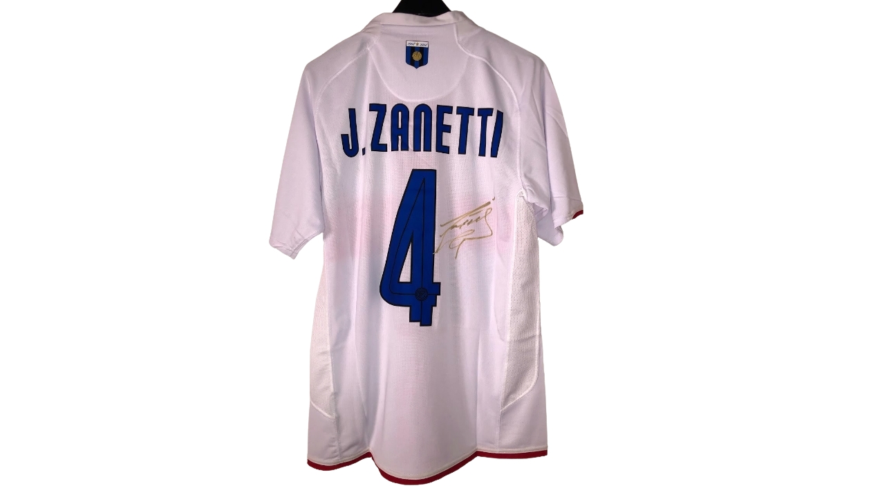 Charitybuzz: Exclusive Inter Milan Match Jersey Signed by Javier Zanetti