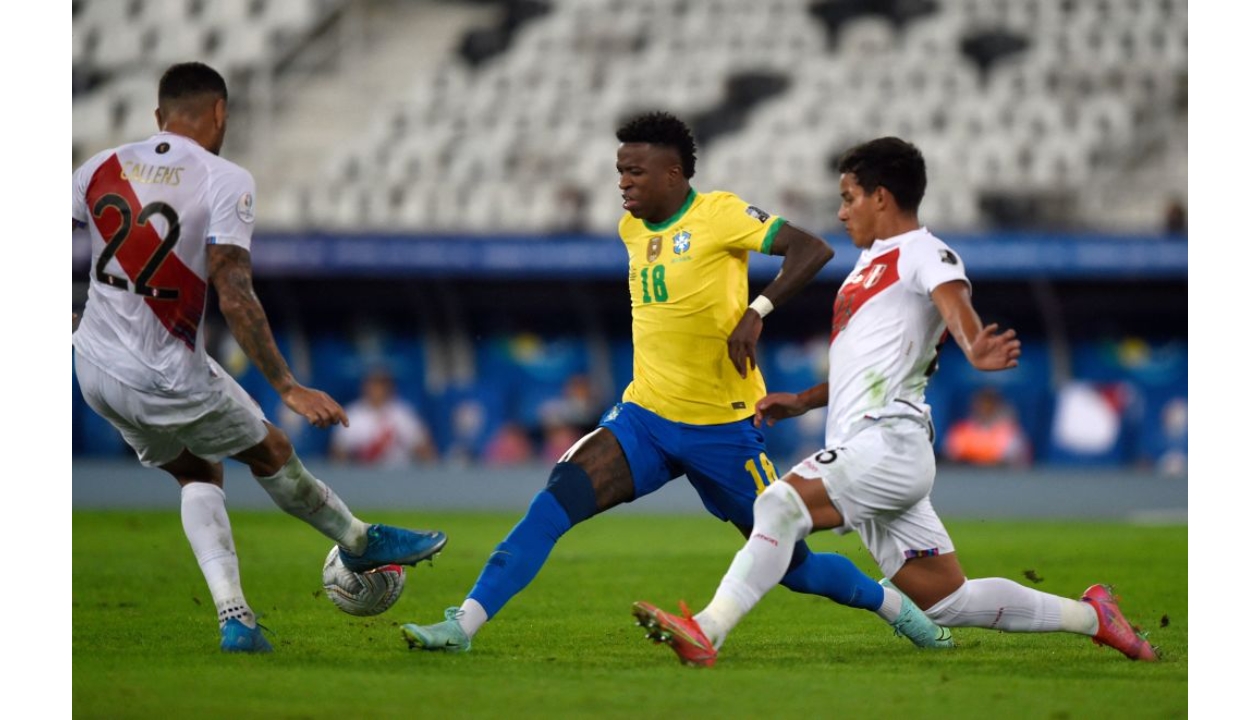 Vinicius Jr' Match Signed Shirt, Brazil-Peru 2021 - CharityStars