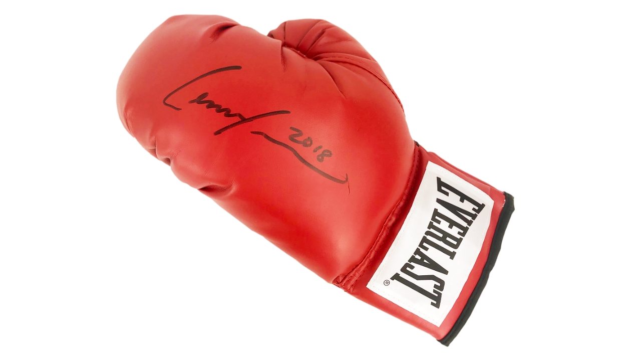 Lennox lewis signed store glove