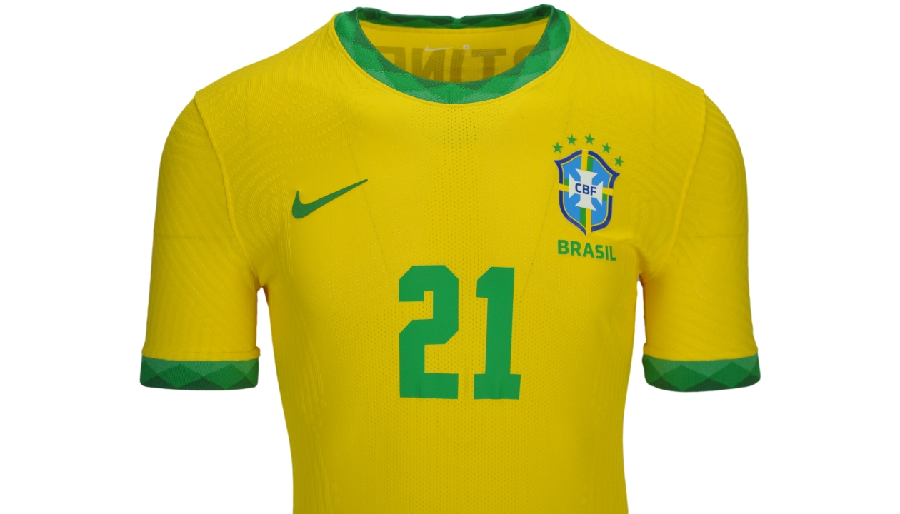 Gabriel Martinelli's Brazil 2022 World Cup Signed Shirt - CharityStars