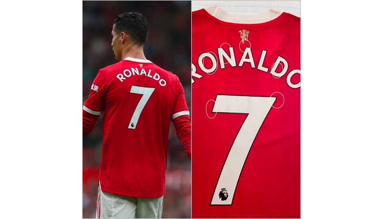 Manchester United 2021 2022 Official Jersey Long Sleeve UCL Ronaldo LS Shirt  (M)