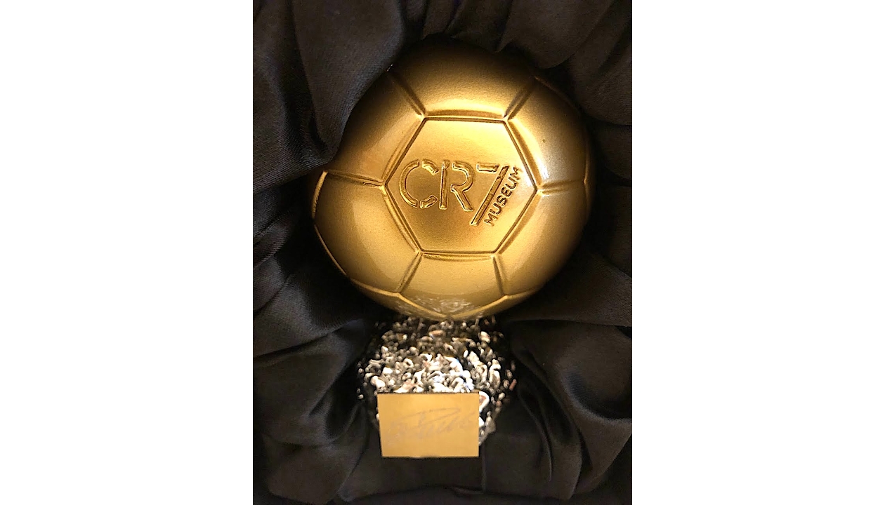 Signed Cristiano Ronaldo Football Ballon D'or Winner Real